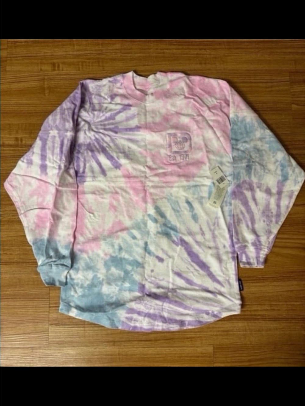 Disney Women's Tie-Dye Long Sleeve Tee - Pink, Purple & Blue